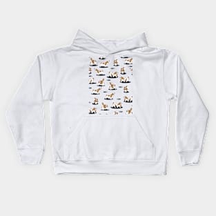 Basset Hound Pattern Kids Hoodie